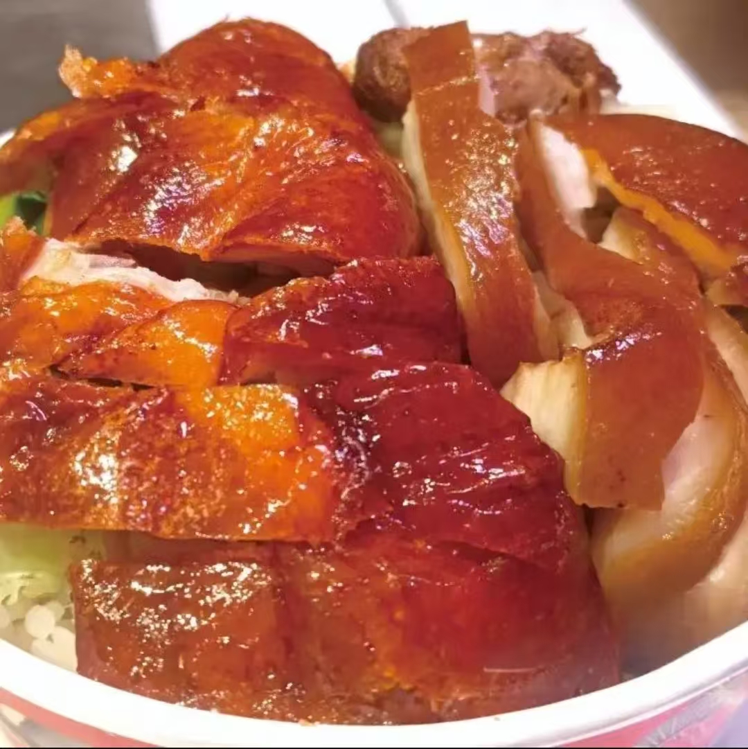 烧鹅拼猪脚饭